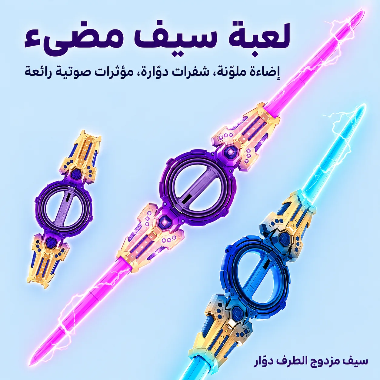 سيف دوار مزدوج مع إضاءة وصوت - الصورة 4