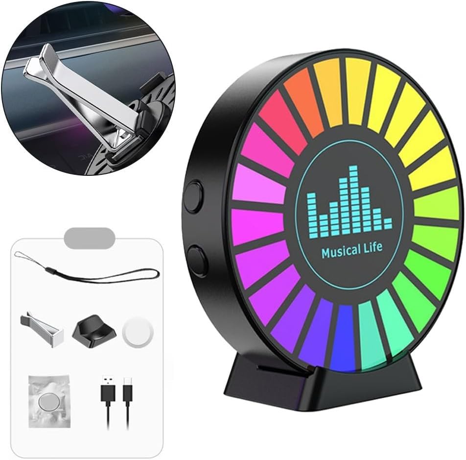 فواحه RGB إضاءة USB تتفاعل مع الموسيقى متعدده الاستخدام - الصورة 3