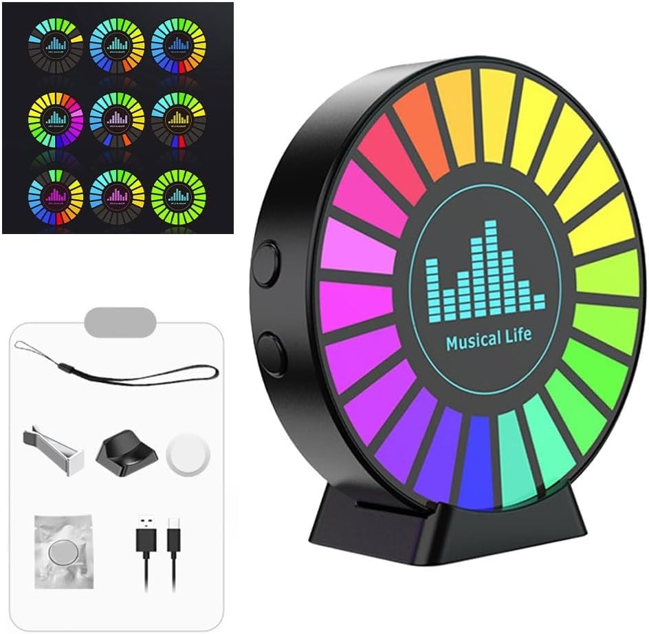 فواحه RGB إضاءة USB تتفاعل مع الموسيقى متعدده الاستخدام - الصورة 2