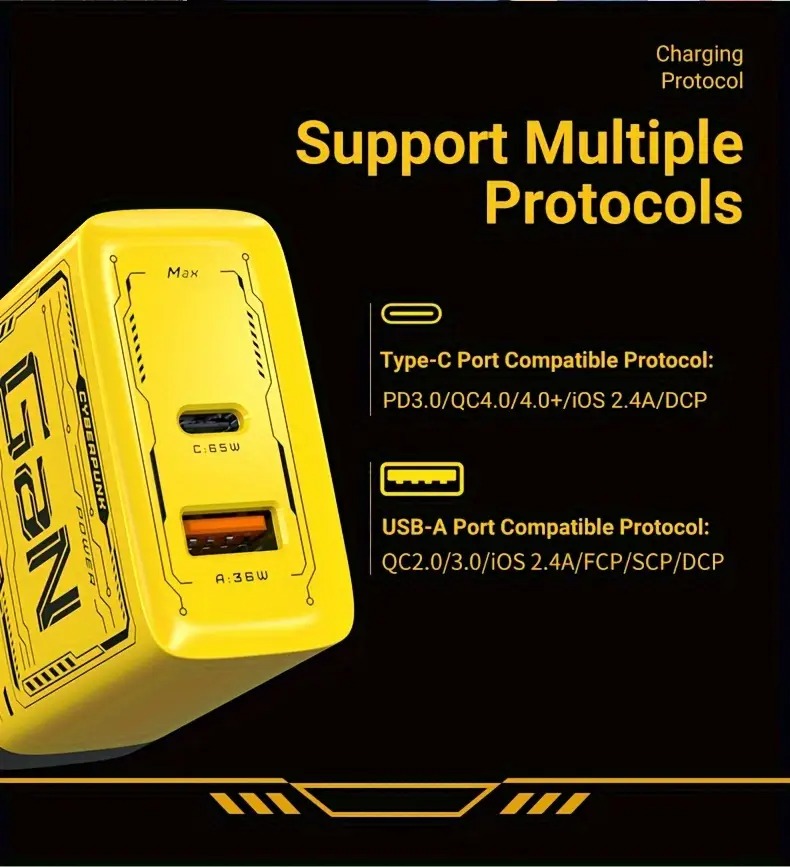 شاحن USB-C بقوة 120 واط – شاحن سريع GaN مع تقنية PD - الصورة 7