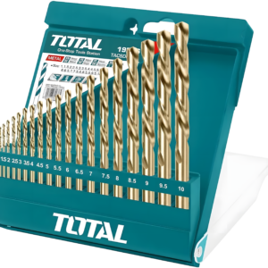 طقم بنط حدادي توتال 19 قطعة للحفر على الحديد والمعادن