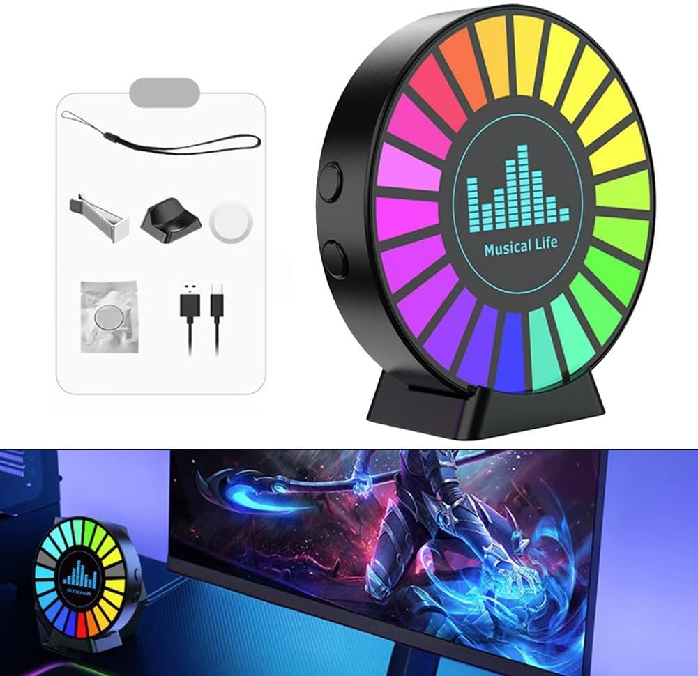 فواحه RGB إضاءة USB تتفاعل مع الموسيقى متعدده الاستخدام - الصورة 4