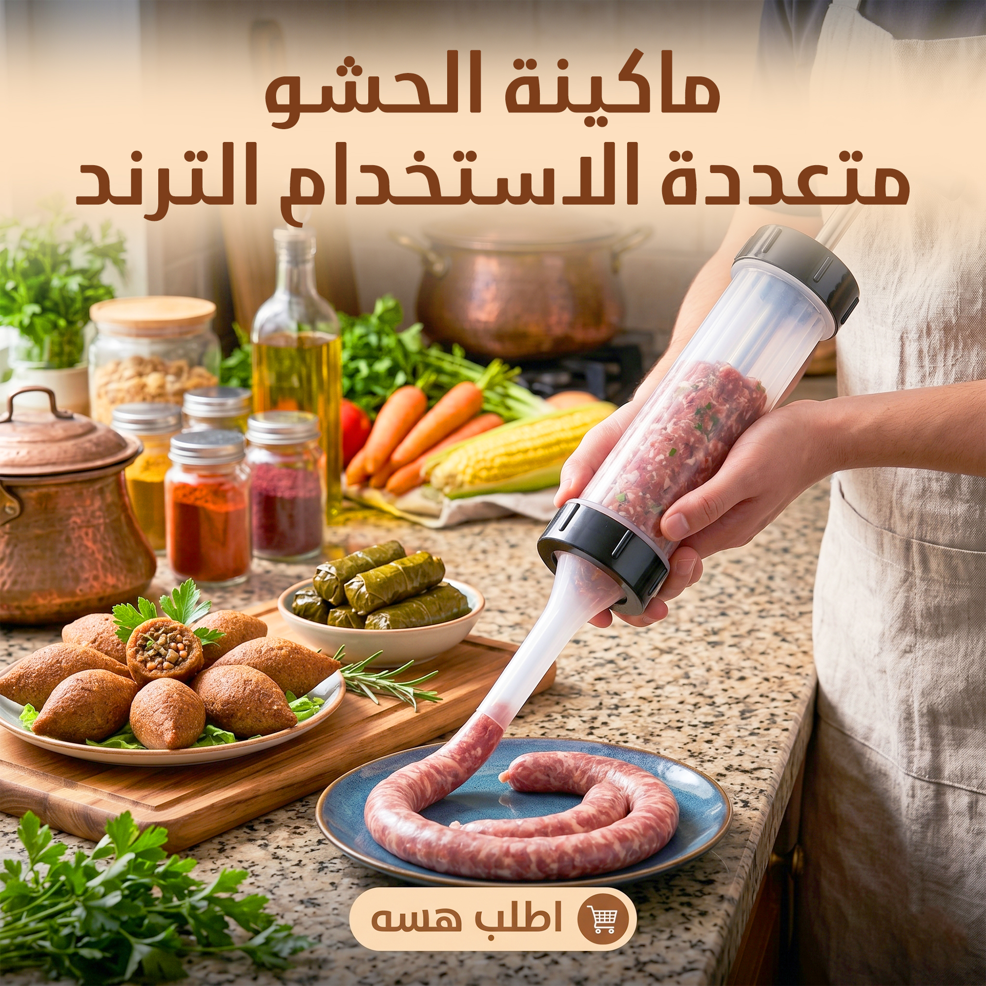 ماكينة الحشو متعددة الاستخدام لعمل السجق والمومبار
